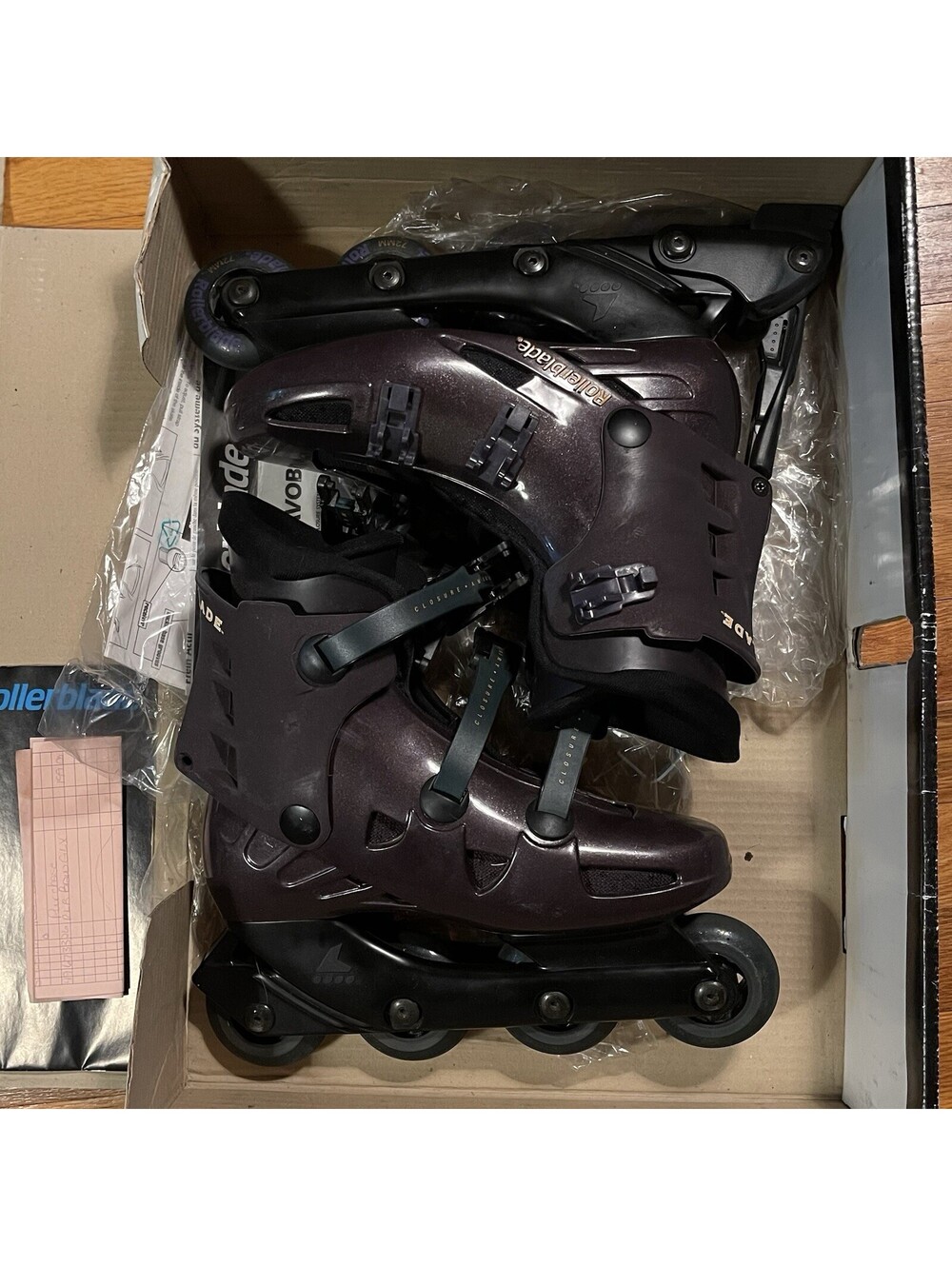Rollerblade Bravoblade GLX Womens 9.5  COMES W ORIGINAL EVERYTHING MADE IN ITALY